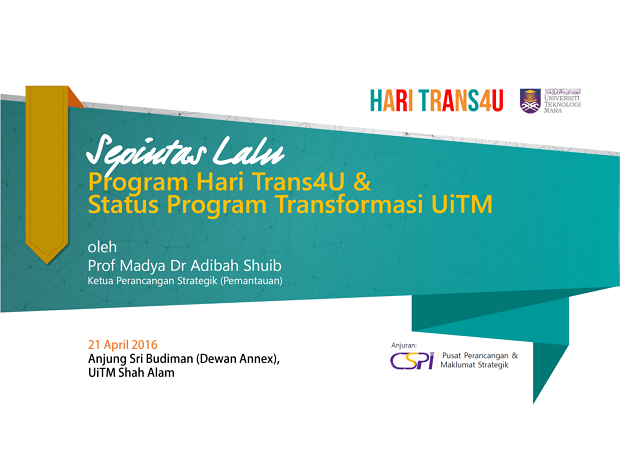 Slide Hari Trans4U 2016: Sepintas Lalu Program Hari Trans4U